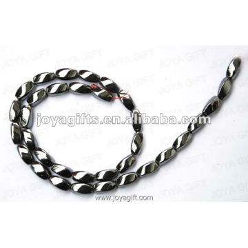 6x12MM Loose Hematite Twist Beads 16 &quot;